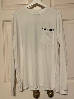 Salt Life Uvapor long sleeve fishing shirt size Medium fish surf dive